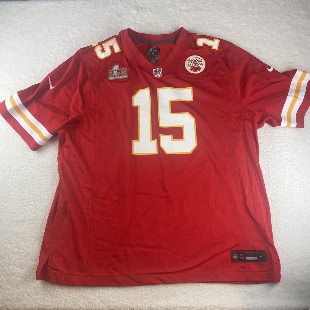Patrick Mahomes Kansas City Chiefs Nike Super Bowl LIX Game 3XL Jersey - Red